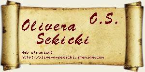 Olivera Sekicki vizit kartica